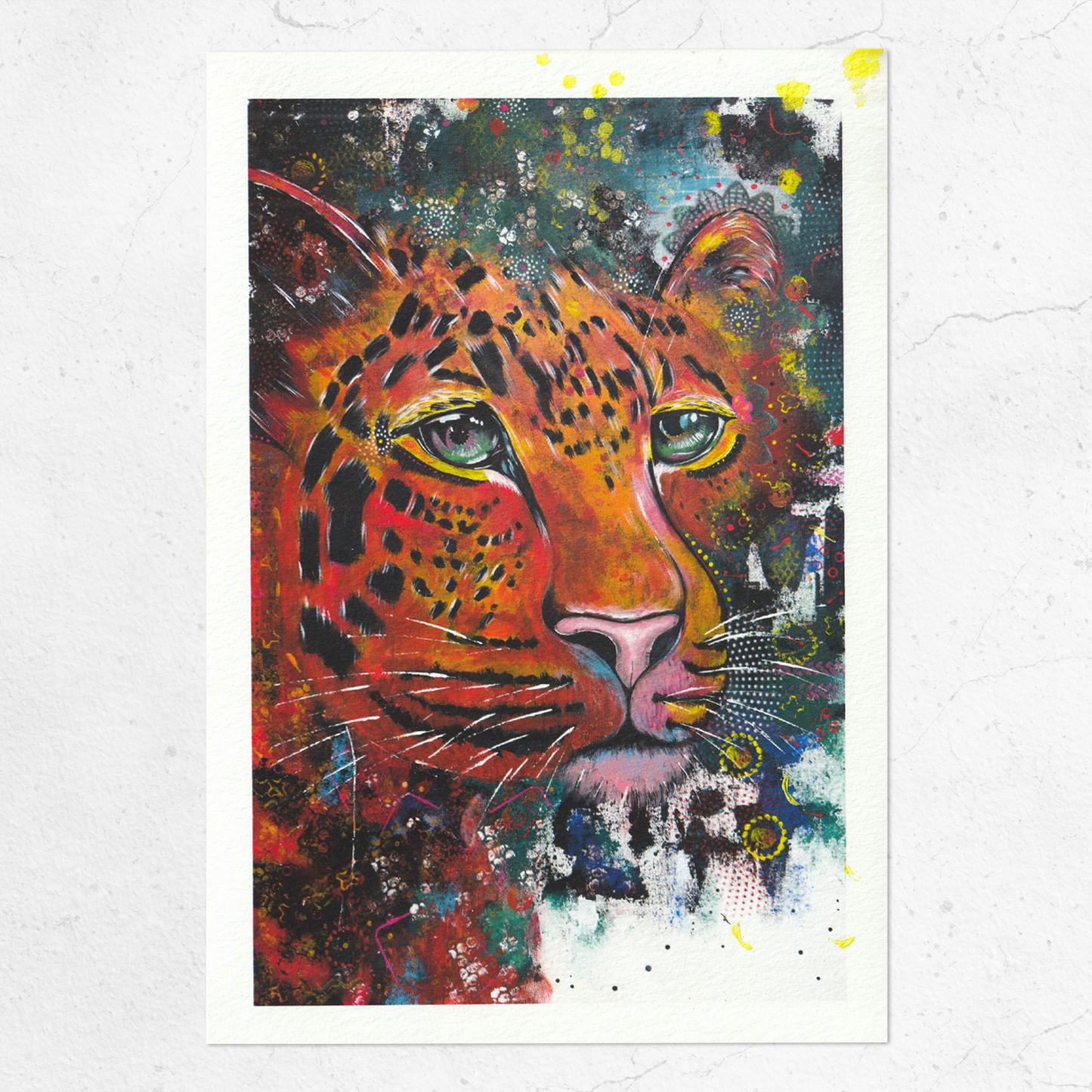 Wildkatze, Bunt, Print, Abstrakt