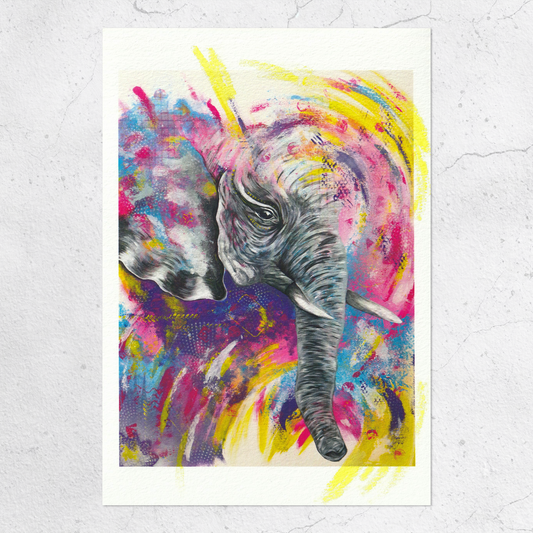 Print, Elefant, abstrakt