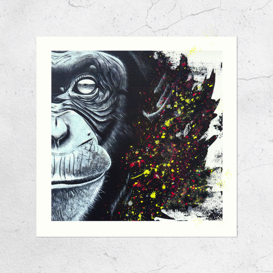 Affe, Print, Abstrakt