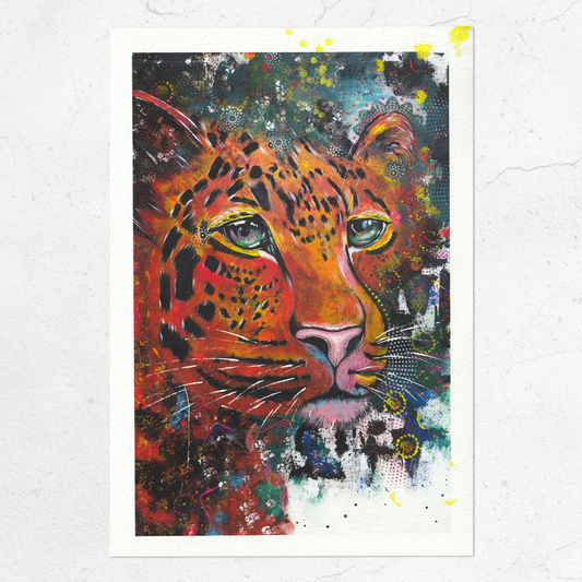 Wildkatze, Bunt, Print, Abstrakt