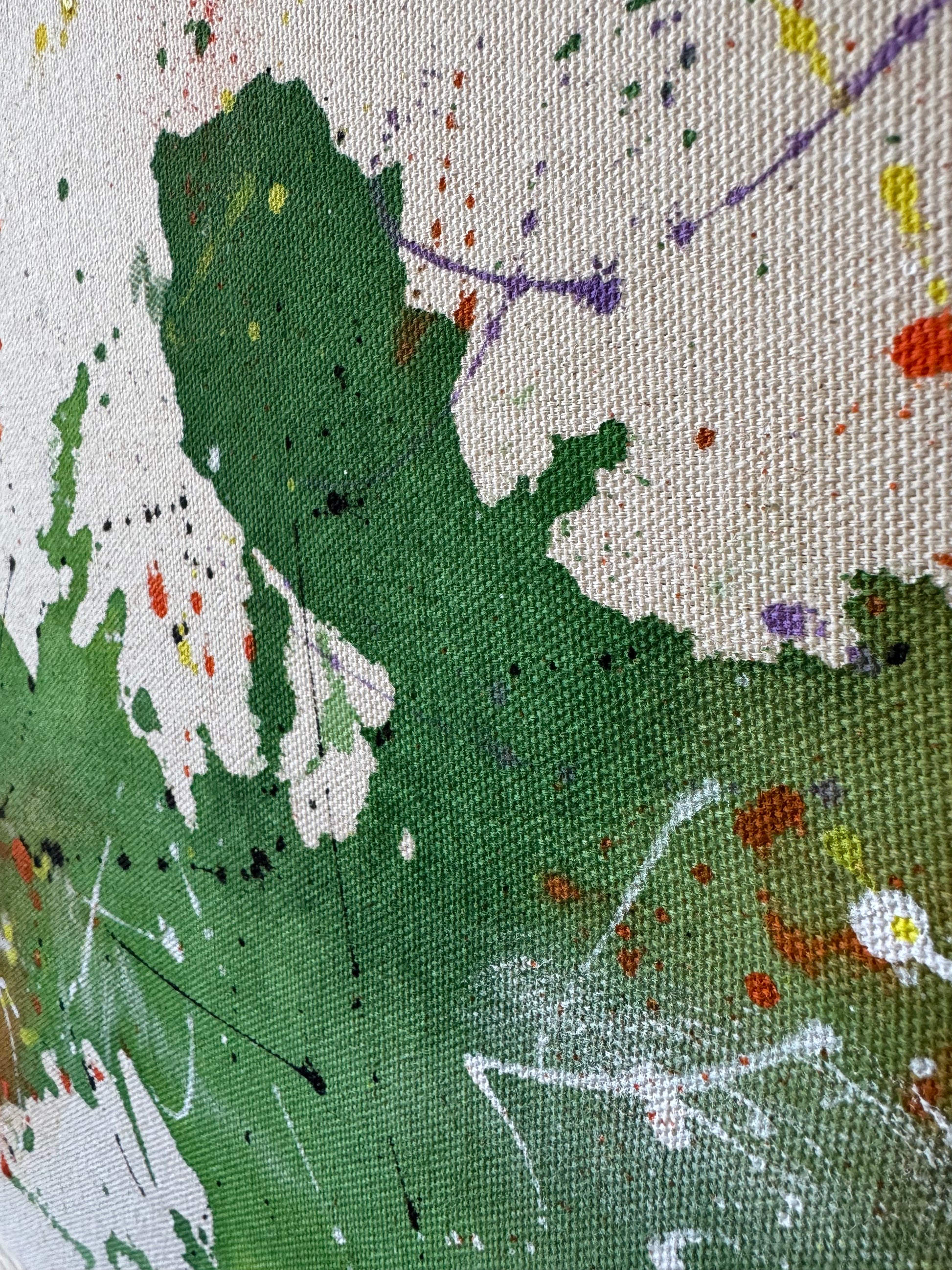 Detailaufnahme Acryl auf Leinwand