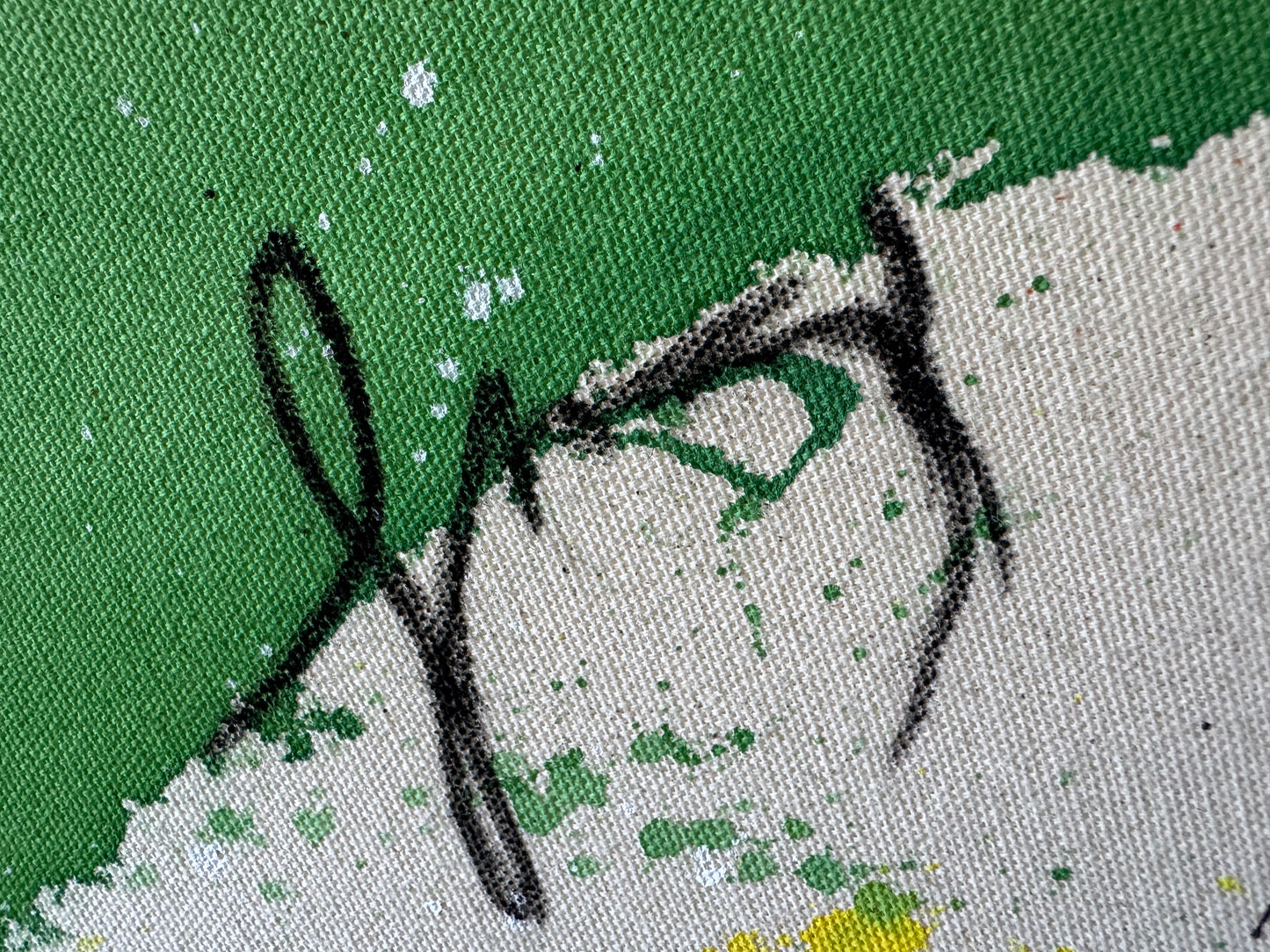 Detailaufnahme von Mixed Media Kohle